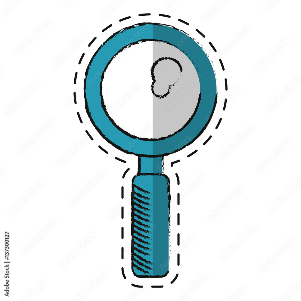 Φωτογραφία cartoon search discovery observe loupe icon vector illustration eps 10