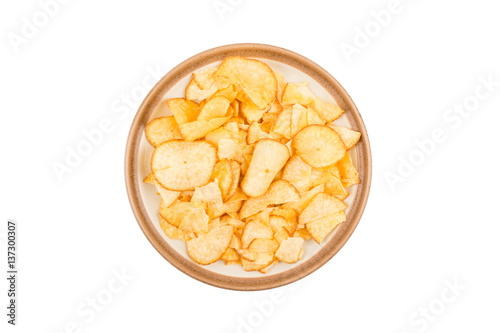 cassava chips isolated