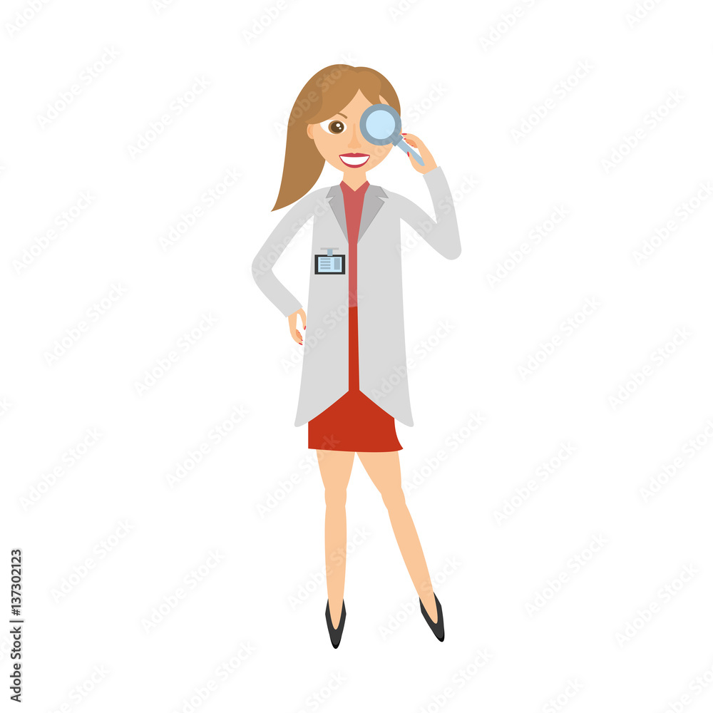 female doctor coat and loupe vector illustration eps 10 female doctor coat and loupe vector illustration eps 10