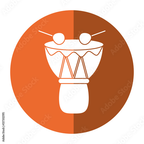 drum djembe percussion african shadow vector illustration eps 10