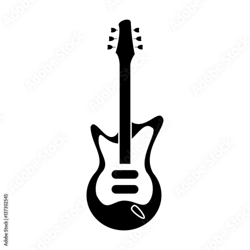 electric guitar musical instrument pictogram vector illustration eps 10