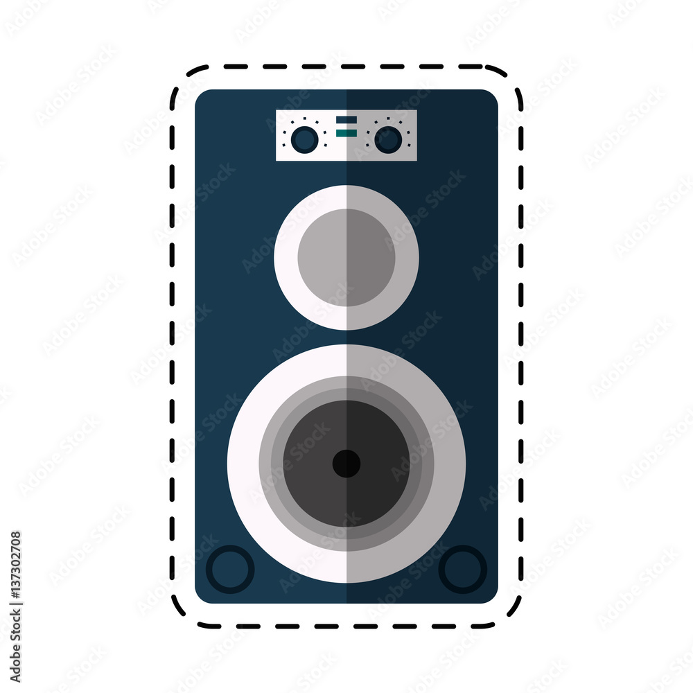 Fototapeta premium cartoon musical speaker audio stereo vector illustration eps 10