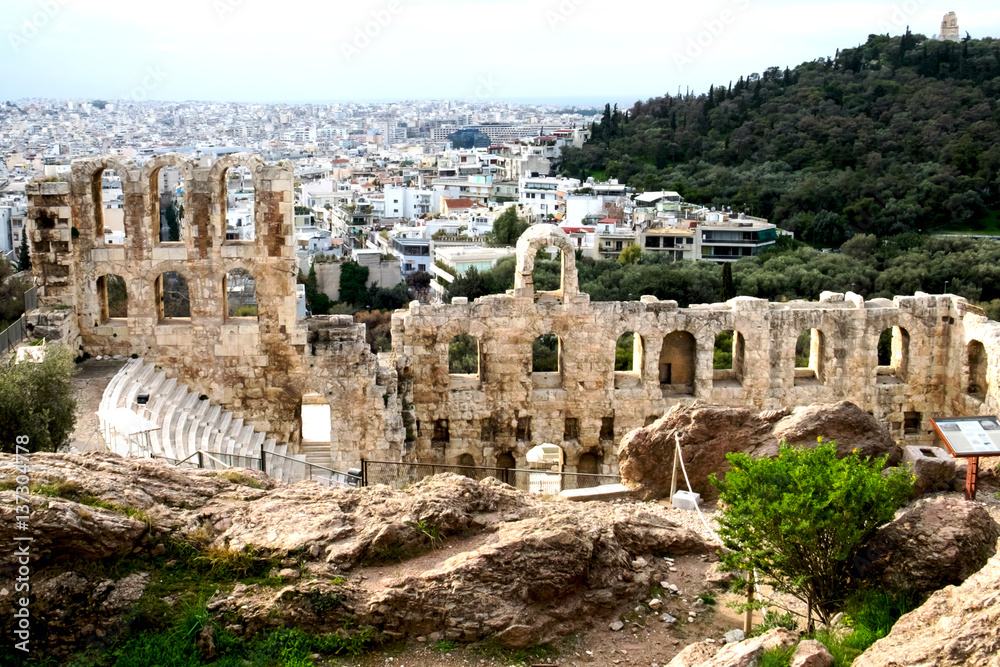The ancient greek Acropolis in Athens