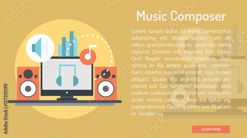 Music Composer Conceptual Banner