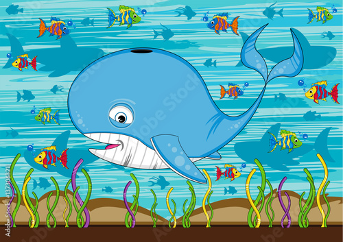 Cute Cartoon and Tropical Fish