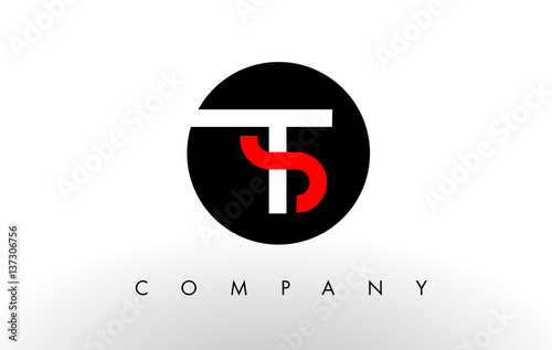 TS Logo.  Letter Design Vector. photo