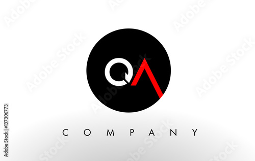 QA Logo.  Letter Design Vector.