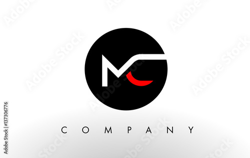 MC Logo.  Letter Design Vector.