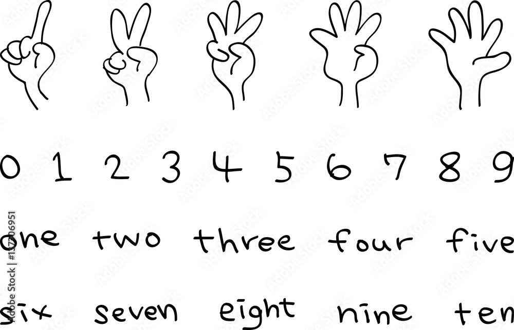 指 数字 指 数字