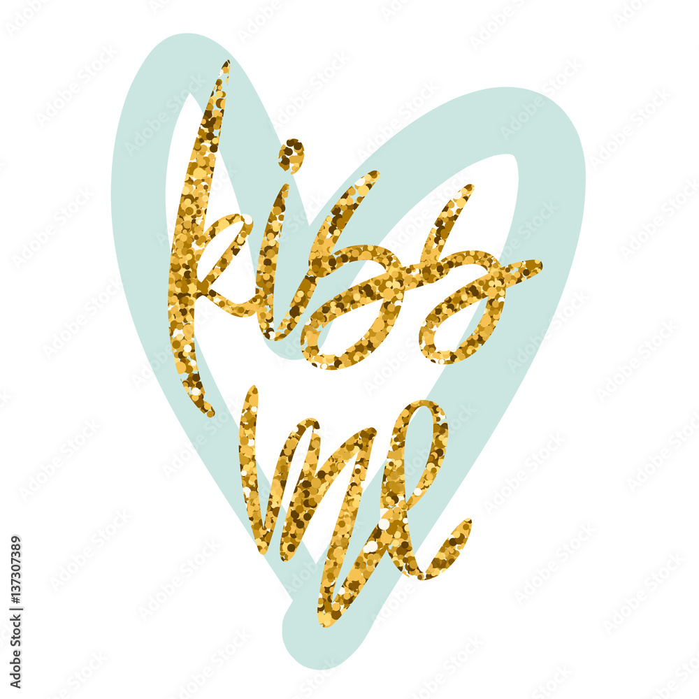 Romantic decorative poster with lettering. Romantic decorative poster with lettering.