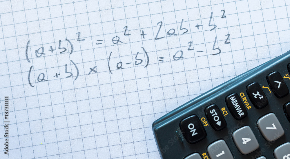 Mathematische Formel, Taschenrechner, Mathematik, Breitbild