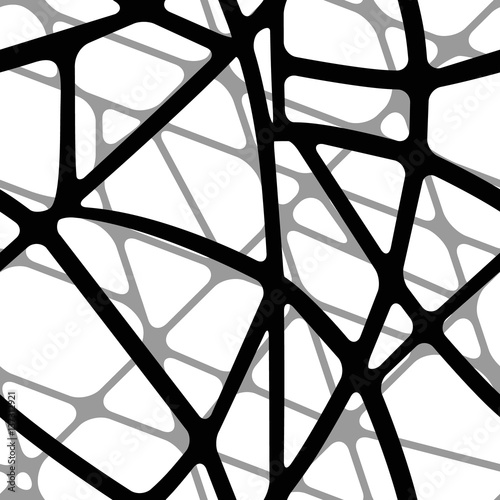 Seamless volumetric transparent background black beautifully connecting lines photo