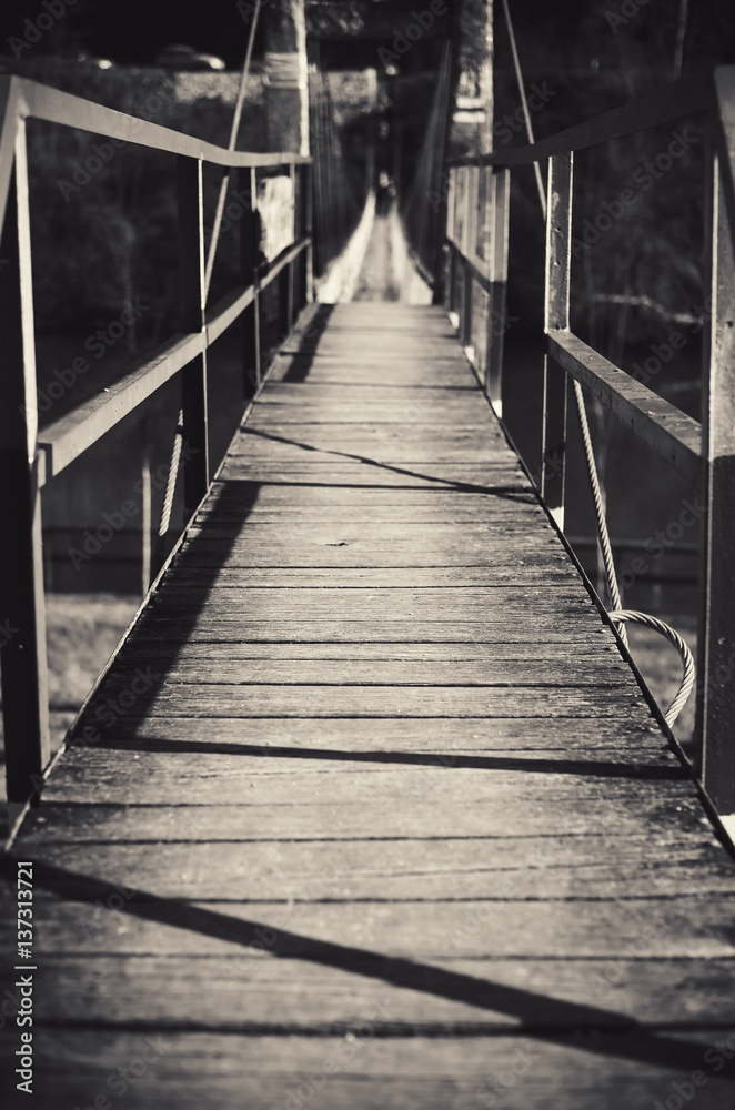 Obraz premium Details of a Suspension Bridge