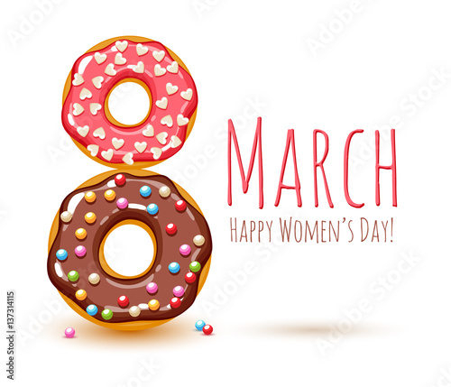 8 march women's day greeting card.