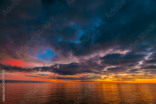 Colorful dramatic sunset above Glenelg Beach © myphotobank.com.au