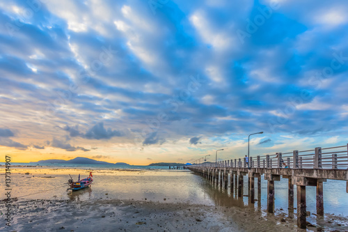 sunrise in Rawai pier