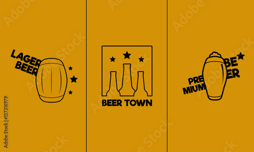 Beer set premium logo design