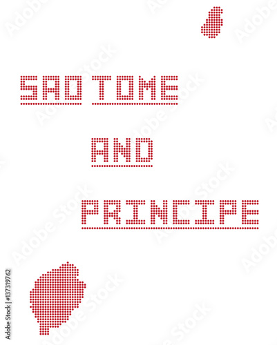 Sao Tome And Principe Africa Dot Map