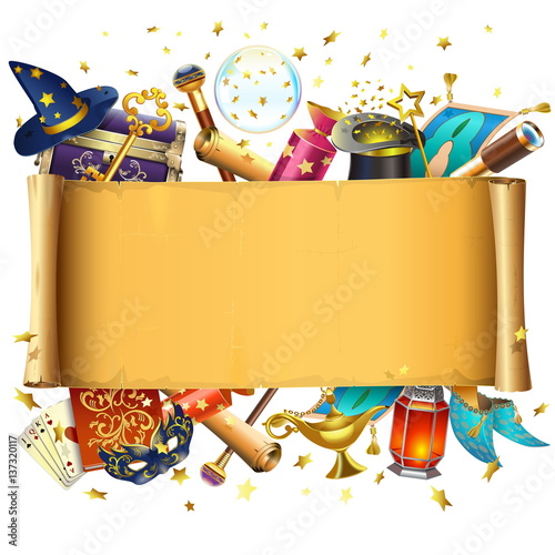 Vector Scroll with Magic Accessories