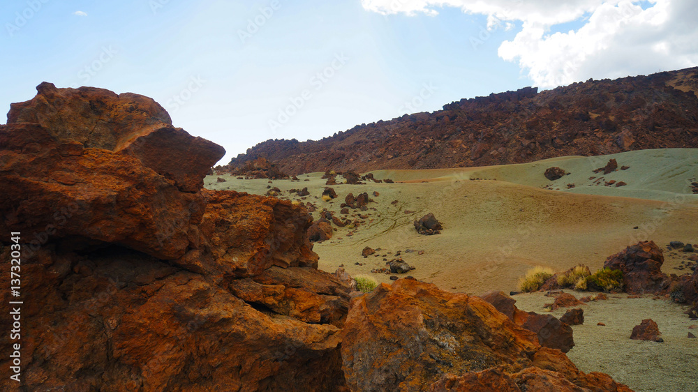 Obraz premium On the top of volcano Teide, Tenerife, Spain
