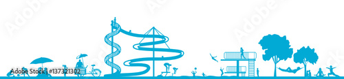 Silhouette Schwimmbad