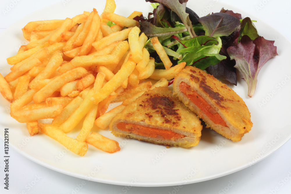 cordon bleu et frites