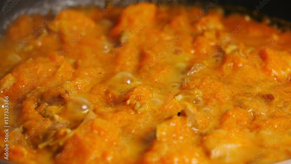 Boiling curry dish. Boiling curry dish.