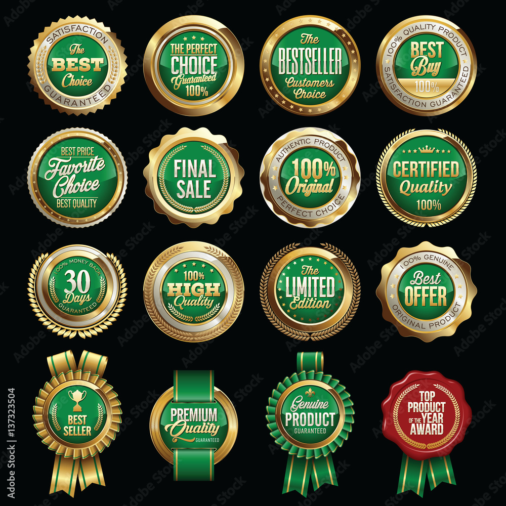 Set of Luxury Sales Quality Badges. 