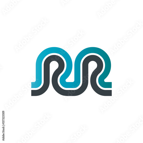 Initial Letter RR Linked Design Logo