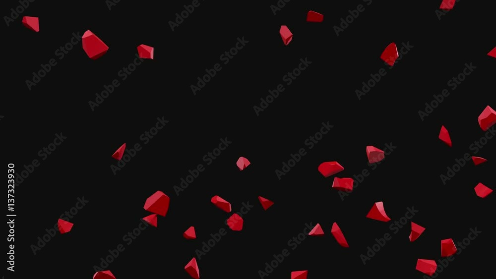 Exploding red word Exploding red word