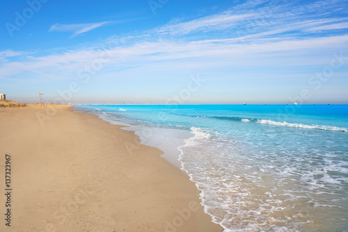 Fototapeta Naklejka Na Ścianę i Meble -  El Saler beach of Valencia at Mediterranean