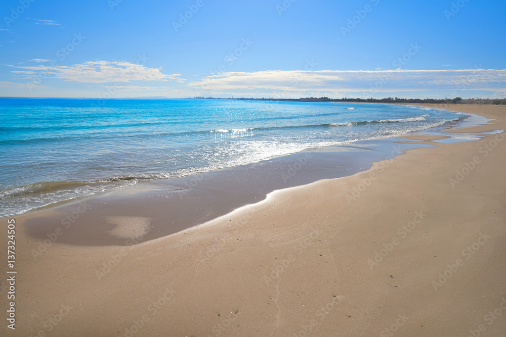 Pinedo beach in Valencia Spain Mediterranean Pinedo beach in Valencia Spain Mediterranean