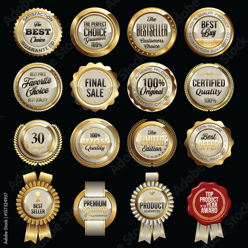 Set of Luxury Sales Quality Badges. 