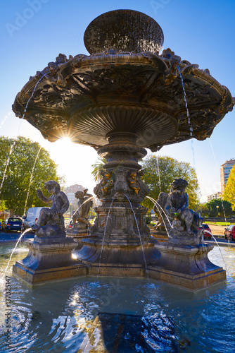 Alameda Albereda fountain of 1878 in Valencia