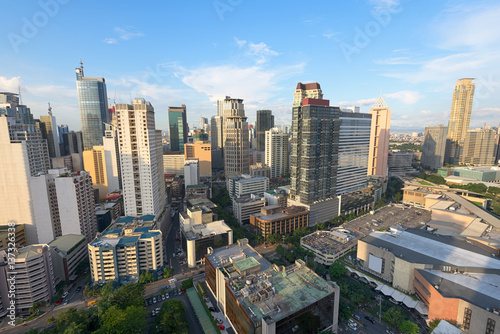Hight rise condominium and office buildings in Makati City  Manila  Philippines.