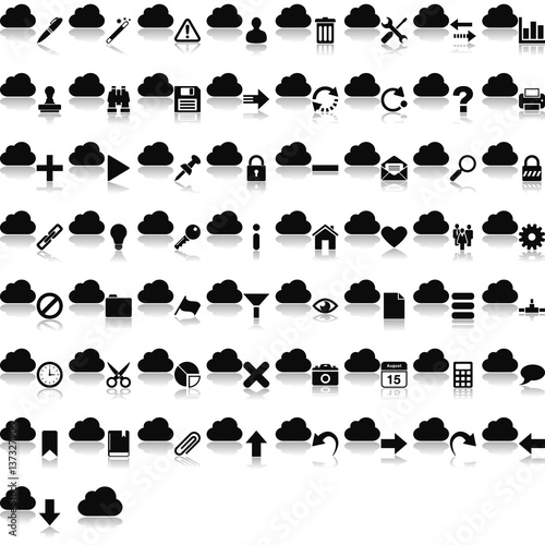 Wolke mit Overlays und Spiegelungseffekt