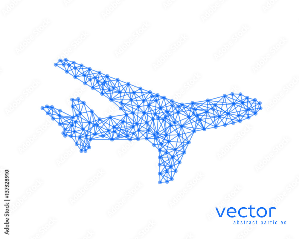 Abstract vector illustration of plane.