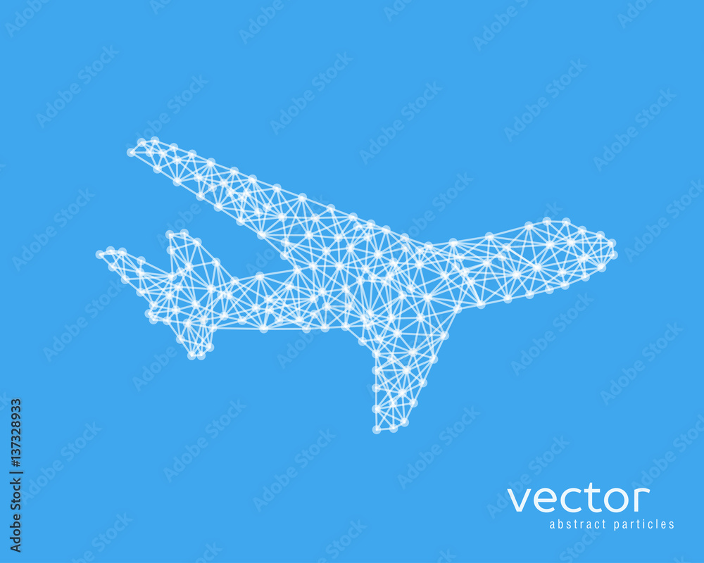 Abstract vector illustration of plane. Abstract vector illustration of plane.