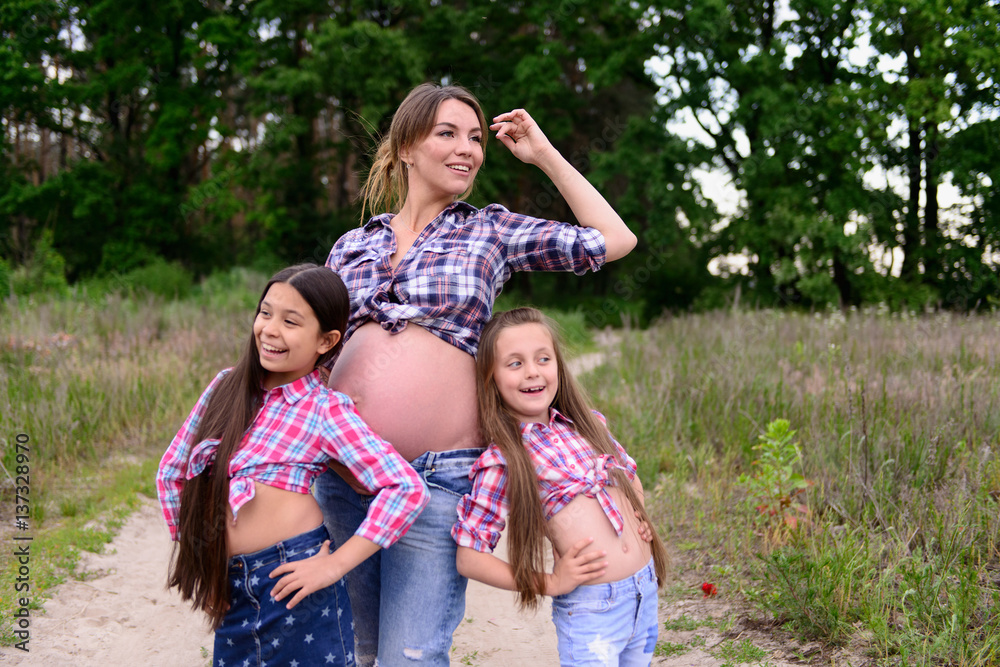 happy family on the nature happy family on the nature