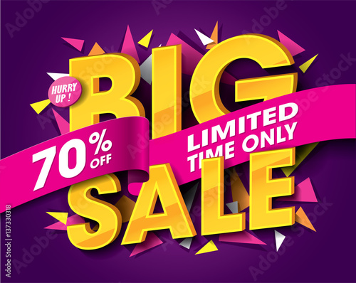 Sale with abstract triangle elements. Vector illustration