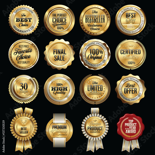 Set of Luxury Sales Quality Badges. 