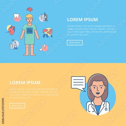 Medical vector web banners