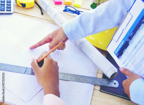 Wallpaper Mural Business woman investment consultant analyzing company seal report balance sheet statement working with documents. Concept picture of economy, market, office,money and tax Torontodigital.ca