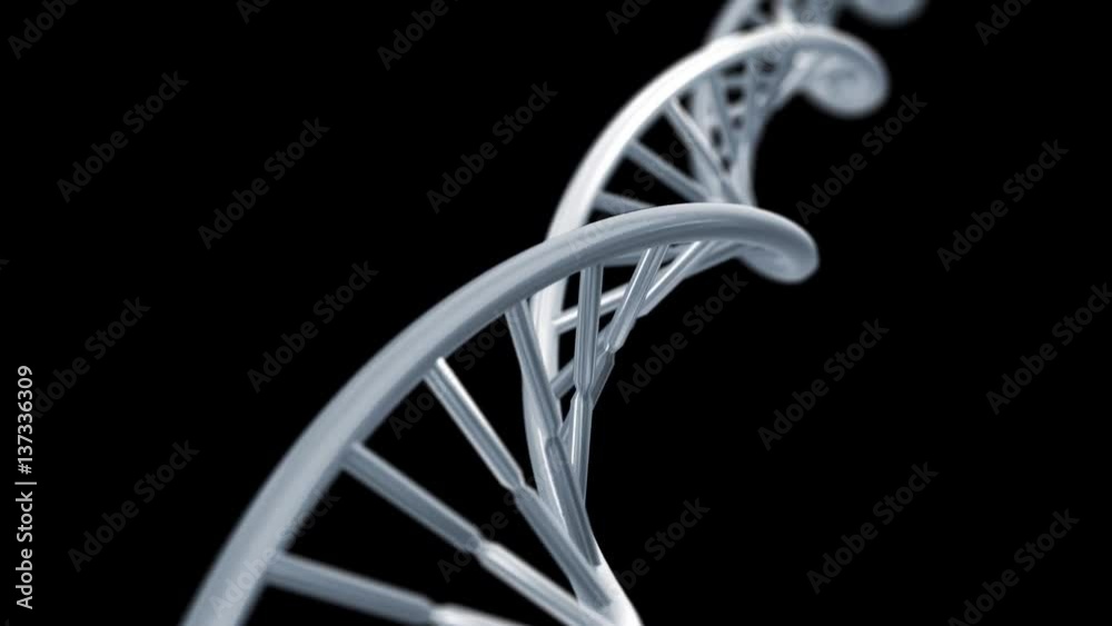 DNA spinning RNA double helix slow science electron microscope closeup dof 4K