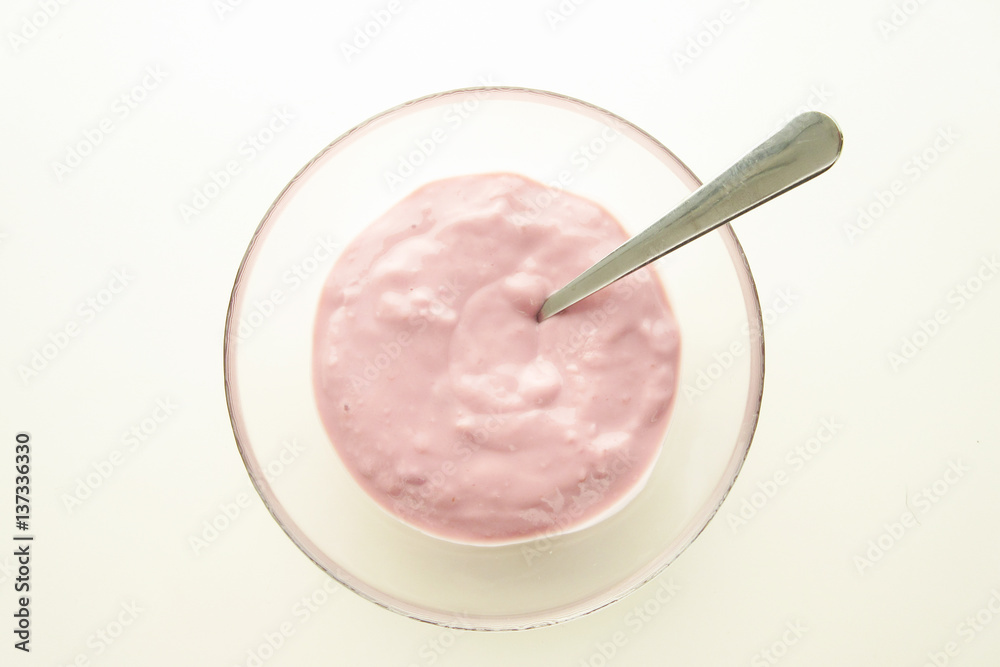 Fruit yoghurt in a bowl Fruit yoghurt in a bowl