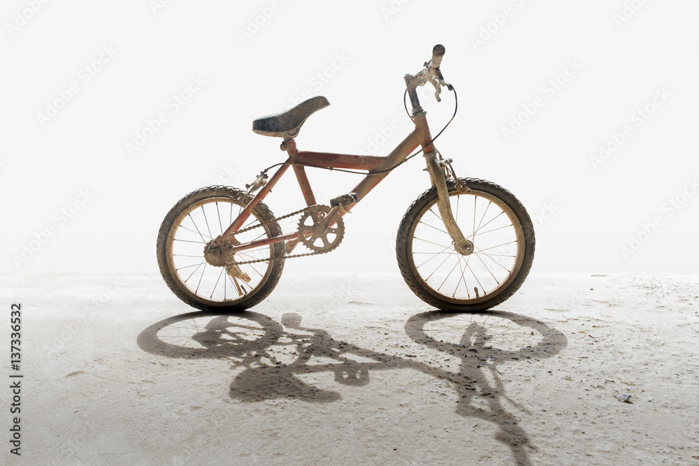 dirty small bicycle