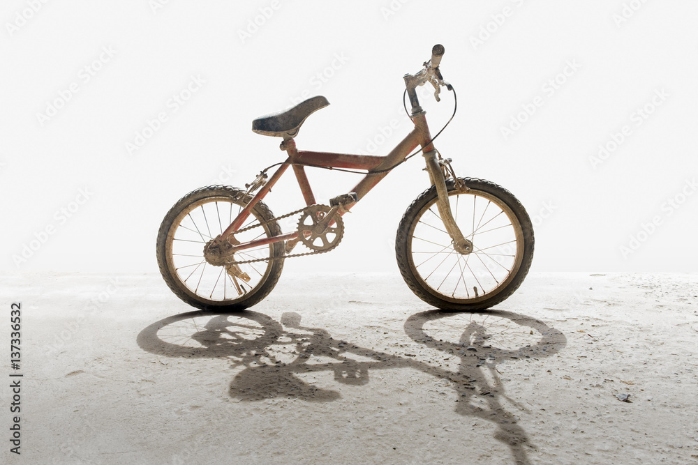 Fototapeta premium dirty small bicycle