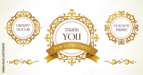 Vector set frames, vignette for design.