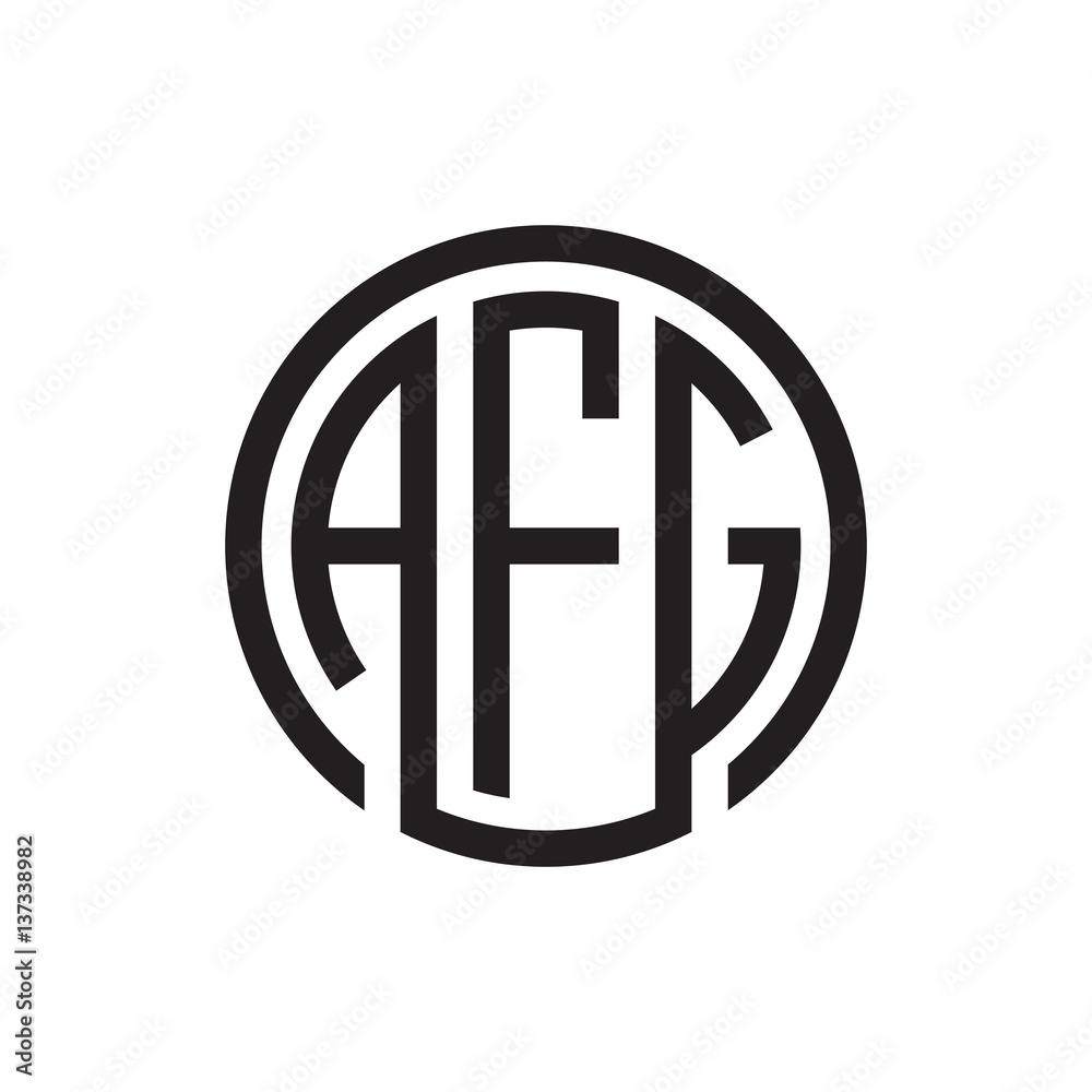 initial three letter logo circle black initial three letter logo circle black
