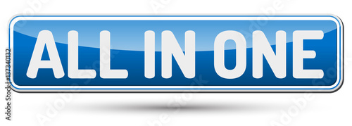 ALL IN ONE - Abstract beautiful button with text.